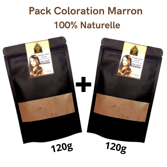 Pack coloration cheveux naturel- Marron