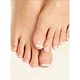 24 pièces Faux ongles des pieds court carré +1 pièce Lime +1 feuille Ruban